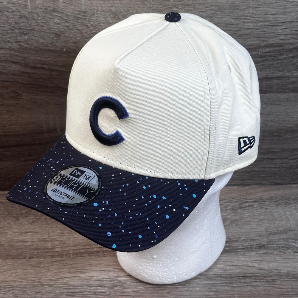 New Era Chicago Cubs Hat Mens 9FORTY A-Frame Snapback Speckle Baseball NEW